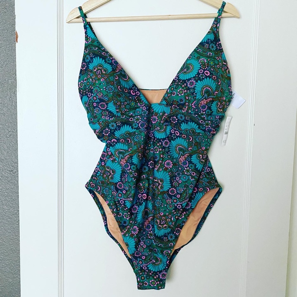NWT Eco Plunge V-neck Swimsuit